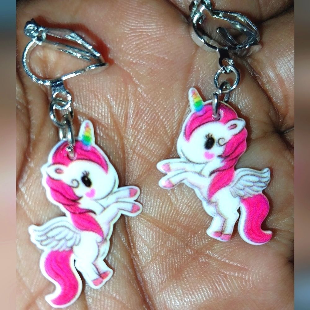 Super cute girls clip-on earrings